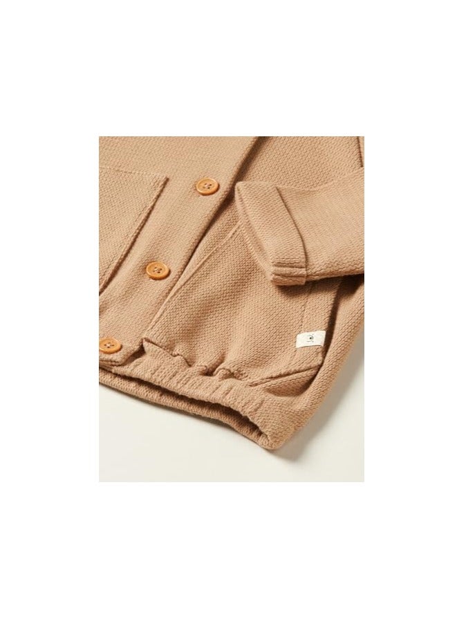 UNITED COLORS OF BENETTON Baby Boys Jacket Hooded Sweatshirt - Tobacco  - Image 4