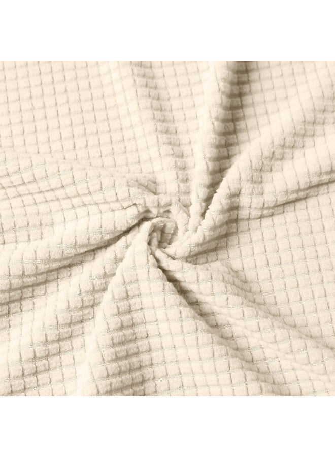 NIBEMINENT 4-Seat Sofa Cover Set Beige - Image 5