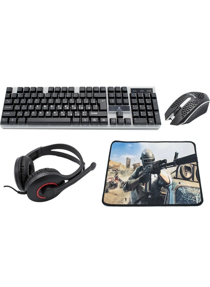 Keyboard And Mouse Gaming Combo With Headphone And Mouse Pad  - Image 1