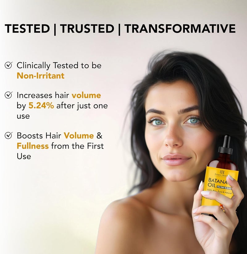 Botanic Hearth Batana Oil for Hair Growth & Hair Treatment Oils 2 Fl Oz | Dr Sebi Inspired, 100% Raw & Pure Batana Oil | Scalp & Hair Treatment for Thickness & Strength | All Hair Types - Image 3