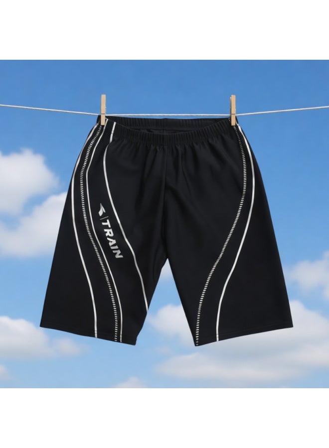 Men's Swimsuit Full Body Long Sleeve Sun Protection Rash Guard Five-point Swim Trunks Quick-dry Hot Spring Bathing Suit Set For Men