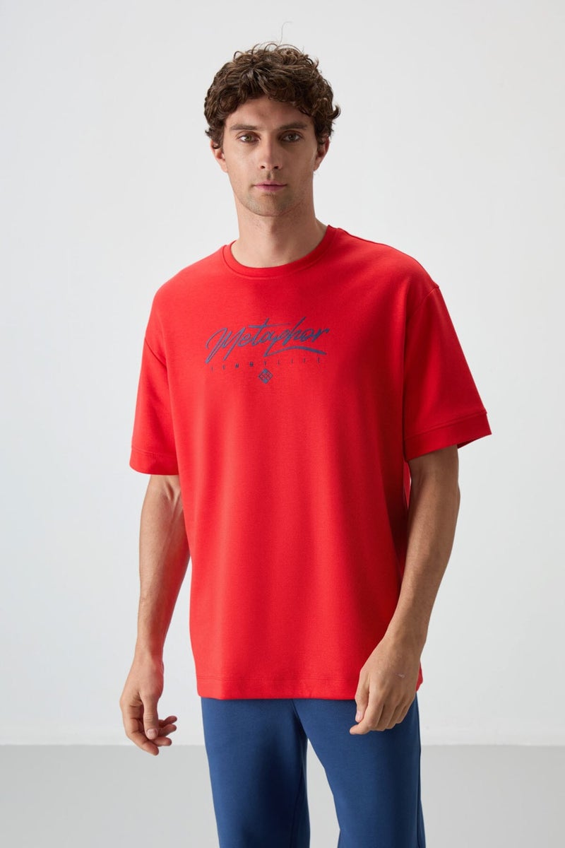 Tommy Life Fiesta-Parliament Cotton Thick Soft Texture Oversize Fit Printed Men's T-Shirt - 88320  - Image 4