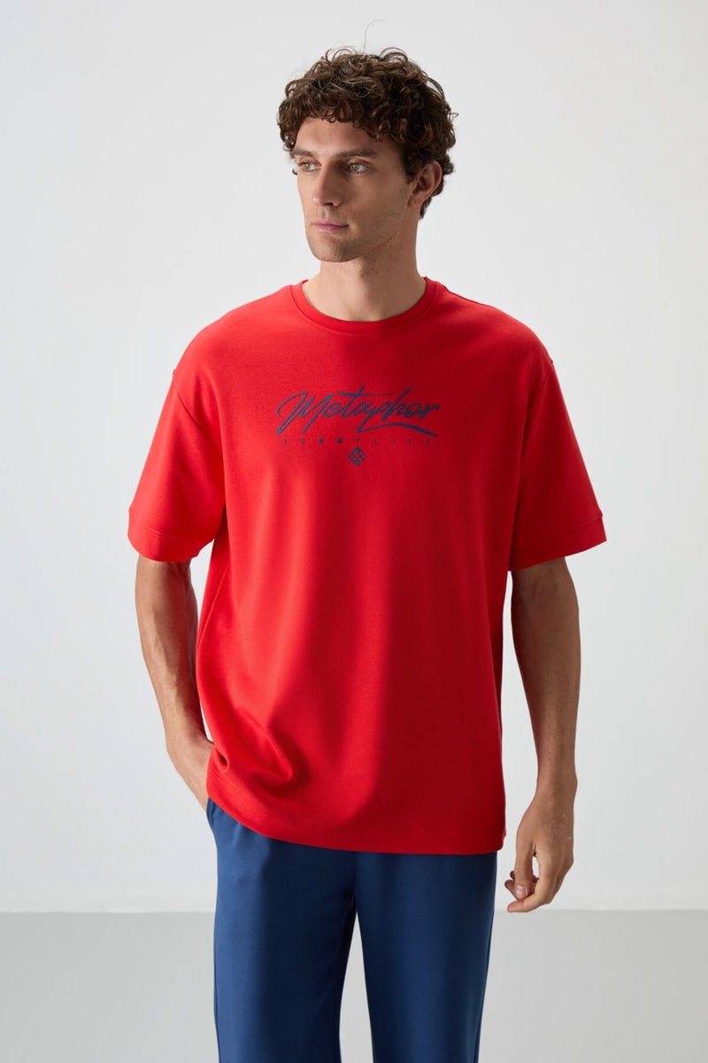 Tommy Life Fiesta-Parliament Cotton Thick Soft Texture Oversize Fit Printed Men's T-Shirt - 88320  - Image 1