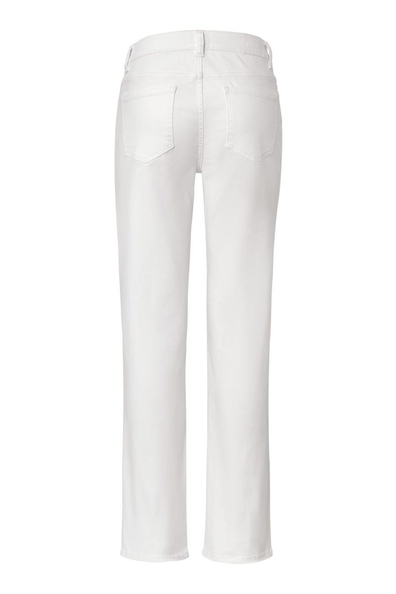 Tchibo سروال نسائي بقصة عادية مع نسيج مستقيم الساق، أبيض - Image 3