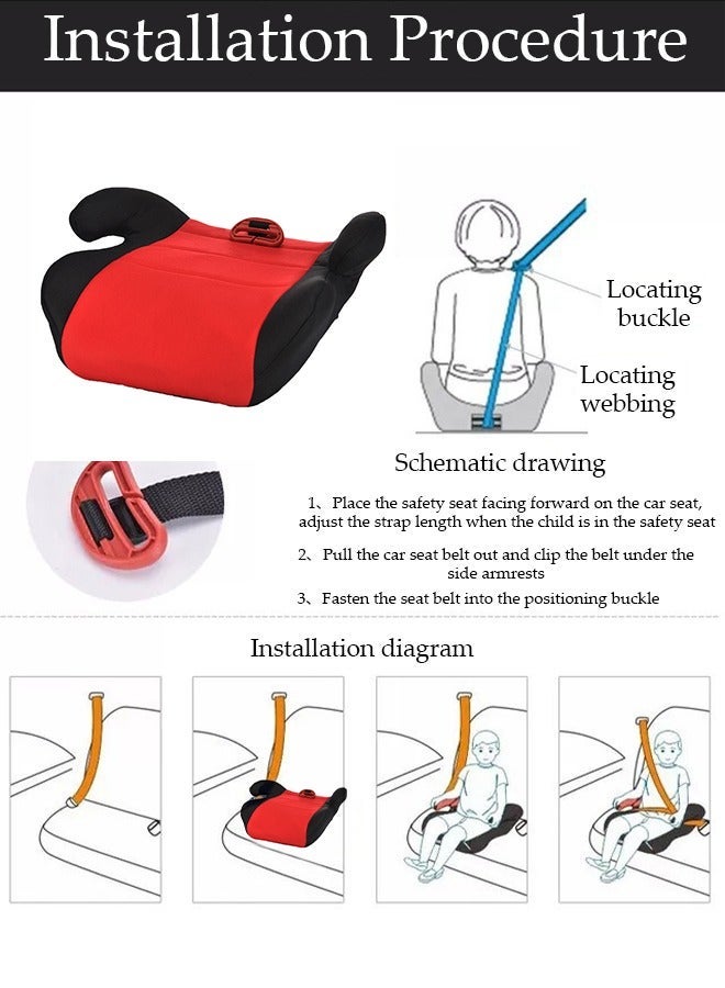 DUNISO Portable Child Car Safety Chair Safety Seat Travel Booster Car Seat Heightening Seat Cushion with Armrest for Kids - Image 2