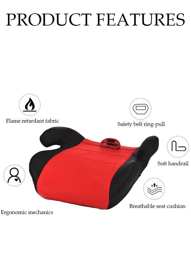 DUNISO Portable Child Car Safety Chair Safety Seat Travel Booster Car Seat Heightening Seat Cushion with Armrest for Kids - Image 3