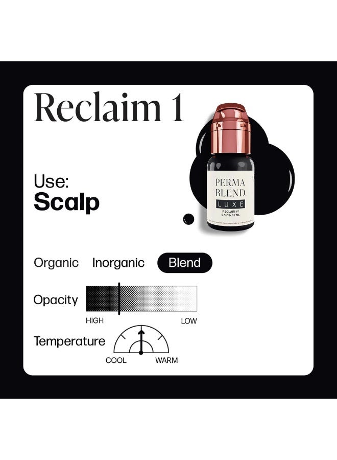 Perma Blend Scalp Pigment – Perma Blend Reclaim #1 15ml | Professional SMP Pigment, Scalp Micropigmentation Ink, PMU Scalp Tattoo Ink, Hairline Restoration Pigment, Hair Density Ink, Cosmetic Tattoo Pigment for Permanent Makeup - Image 2