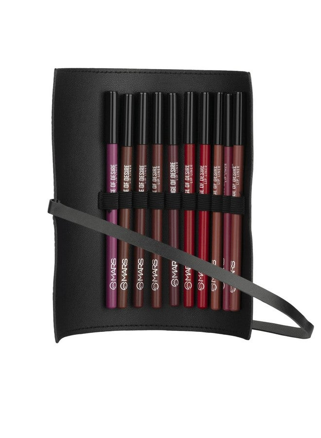 مارس قلم تحديد الشفاه غير اللامع مع مجموعة حامل مكونة من 10 قطع | تطبيق سلس بتمريرة واحدة | قلم الشفاه طويل الأمد ومناسب للسفر | متعدد الألوان | المجموعة أ (1.4GX 10) - Image 1