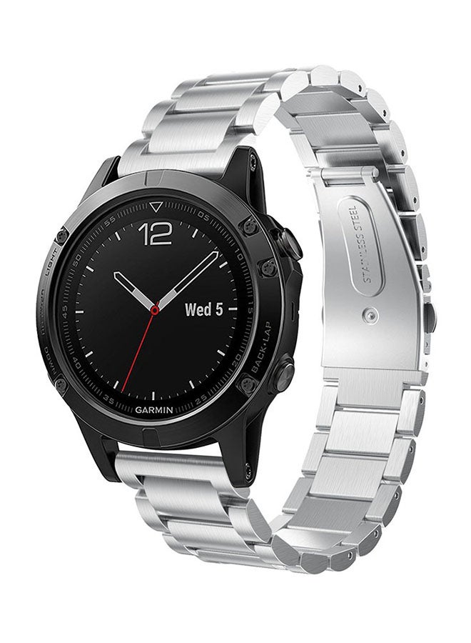 ISank Replacement Smart Watch Band For Garmin Fenix 5 GPS Silver - Image 3