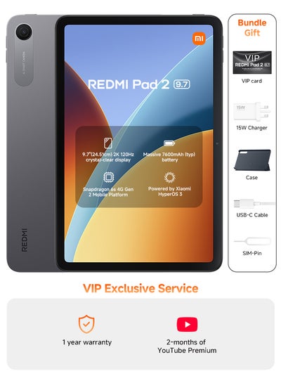 Xiaomi REDMI Pad 2 Tablet RAM WiFi with inbox Cover
