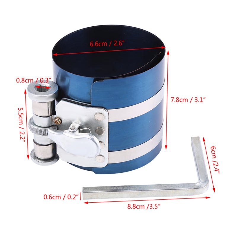 3inch Car Engine Piston Ring Compressor Installer Band Ratchet Tool 53mm-125mm - Image 1