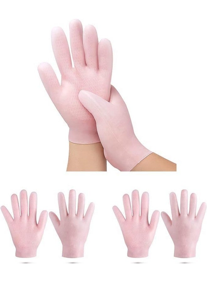 SIMESTICH Silicone Moisturizing Gloves Spa Gel Hydrating Gloves for Women, Anti-Slip Aloe Lotion Gloves for Repairing Dry Hands, Calluses, Cracked Heels & Softening Rough Skin - Image 1