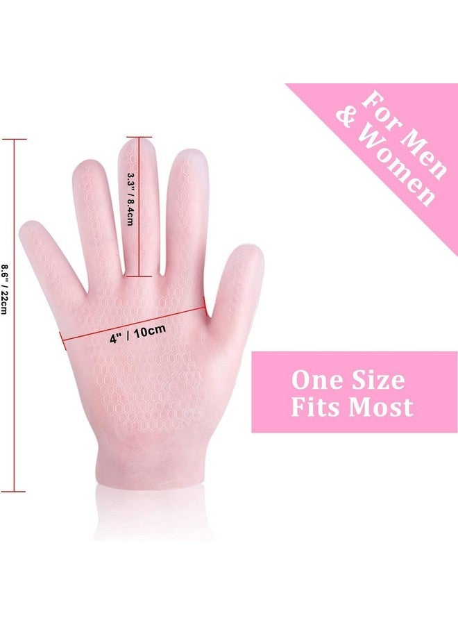 SIMESTICH Silicone Moisturizing Gloves Spa Gel Hydrating Gloves for Women, Anti-Slip Aloe Lotion Gloves for Repairing Dry Hands, Calluses, Cracked Heels & Softening Rough Skin - Image 4