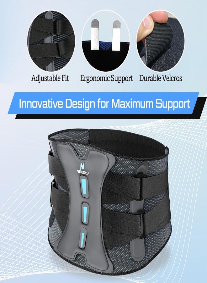 NEENCA Lower Back Brace for Lower Back Pain Relief, Medical Grade Lumbar Support Belt for Women Men, Herniated Disc,Lumbar Strain,Sciatica, Scoliosis (Black, Large) - Image 5