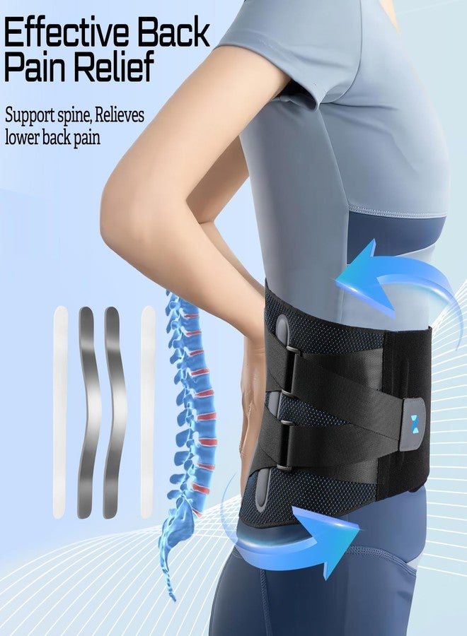 NEENCA Lower Back Brace for Lower Back Pain Relief, Medical Grade Lumbar Support Belt for Women Men, Herniated Disc,Lumbar Strain,Sciatica, Scoliosis (Black, Large) - Image 2