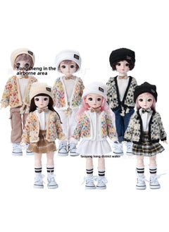 Generic 6分BJD30厘米整套娃娃胖子身12寸可爱少女爆米花外套系列跨境外贸-颜色:1267长白裤-高度:见图片  - Image 3