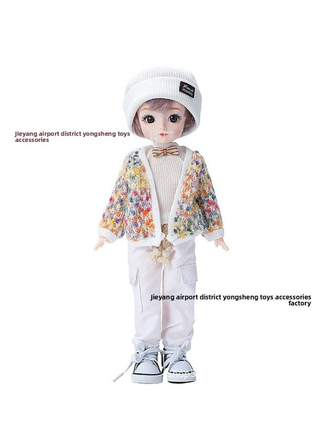 Generic 6分BJD30厘米整套娃娃胖子身12寸可爱少女爆米花外套系列跨境外贸-颜色:1267长白裤-高度:见图片  - Image 1