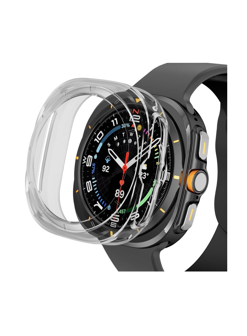 Case Compatible with Samsung Galaxy Watch 7 Ultra Case Soft TPU Protective Bumper Face Cover for Galaxy Watch 7 Accessories (Clear) - Image 1