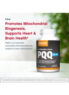 jarrow formulas Pqq 20 Mg 30 Capsules Promotes Mitochondrial Biogenesis Supports Heart & Brain Health 30 Servings  - Image 5