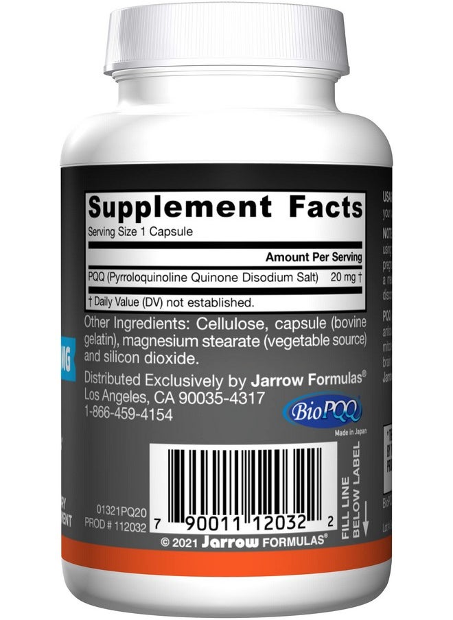 jarrow formulas Pqq 20 Mg 30 Capsules Promotes Mitochondrial Biogenesis Supports Heart & Brain Health 30 Servings  - Image 4