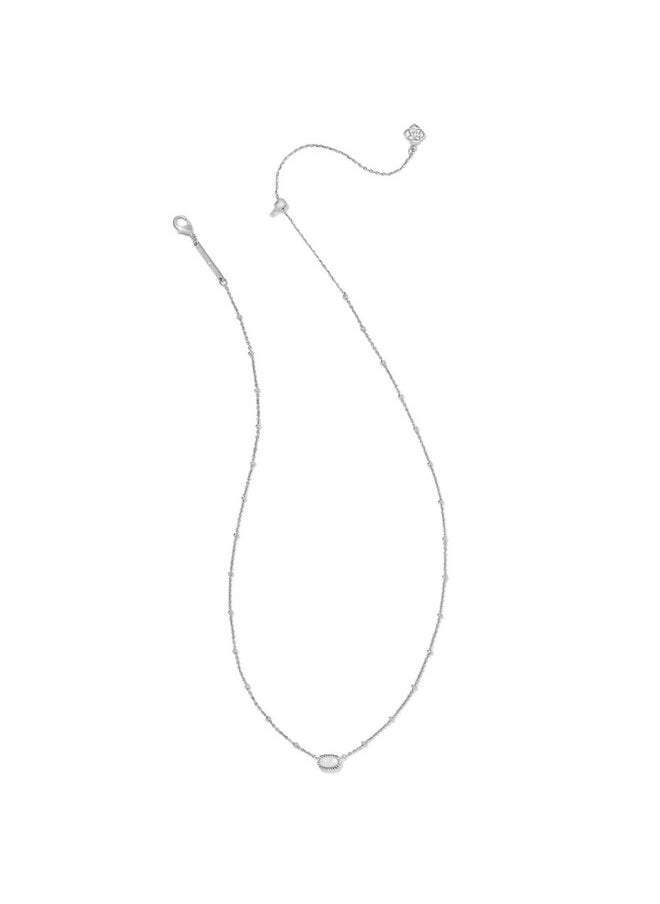 Kendra Scott Kendra Scott Mini Elisa Rhodium-Plated Satellite Short Pendant Necklace in Ivory Mother Of Pearl, Fashion Jewelry for Women  - Image 2