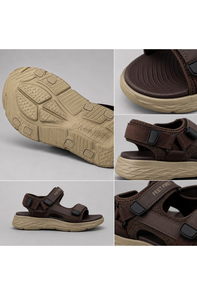 Feet First Men’s Sports Sandals with Adjustable Velcro Straps – Lightweight Comfort Outdoor Walking Sandals - Image 3