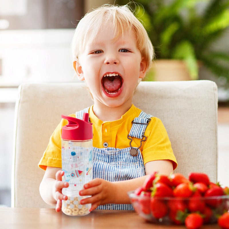 Stephen Joseph, Kids Sip and Snack Water Bottle, 12 oz Tritan BPA Free, Drink and Snack Water Bottle for Girls & Boys, Back to School Water Bottle, Zoo - Image 3