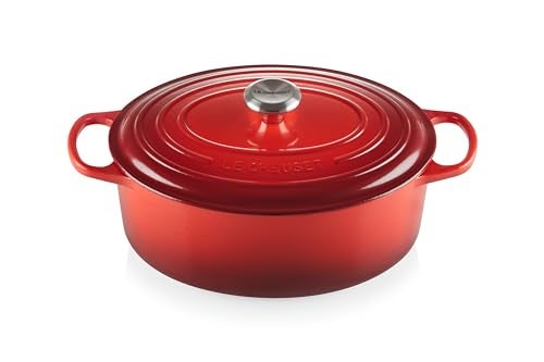 Le Creuset Enameled Cast Iron Signature Oval Dutch Oven, 6.75 qt., Cerise - Image 5