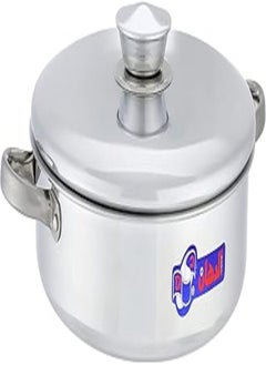 El Dahan round oven tray with lid and stainless steel handles, 30 cm - silver