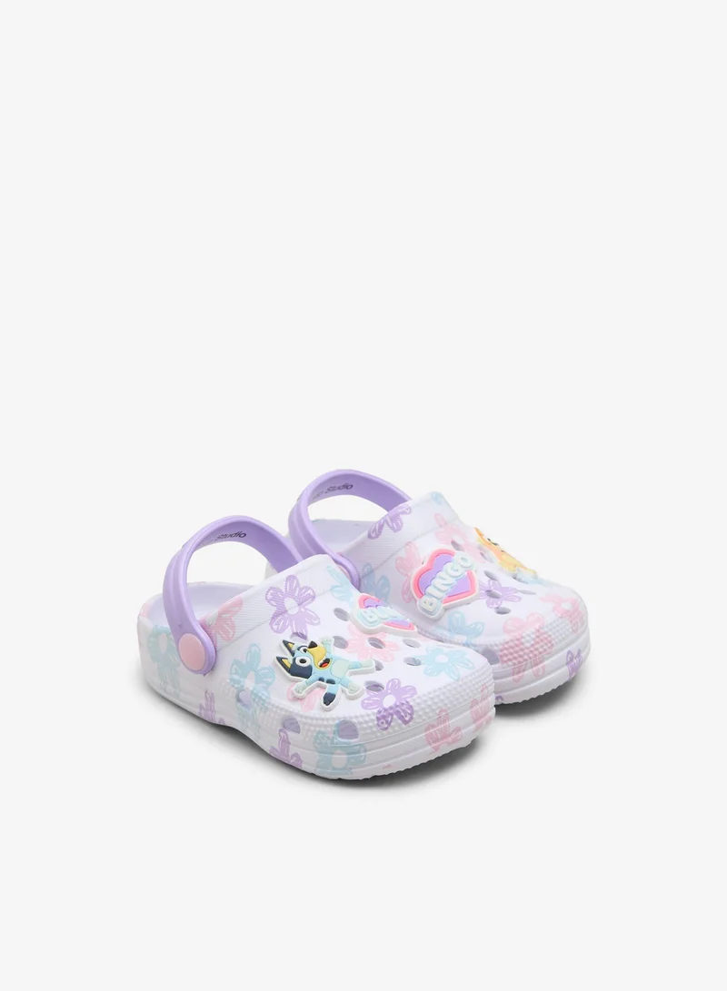 Matalan Bluey Girls Lilac Badge Clogs