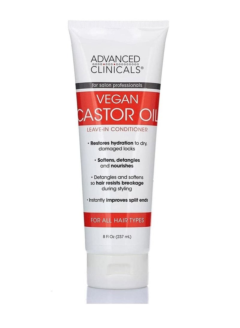 Advanced Clinicals Botanical Castor Oil Leave in Conditioner for all hair types 237ml - Image 1