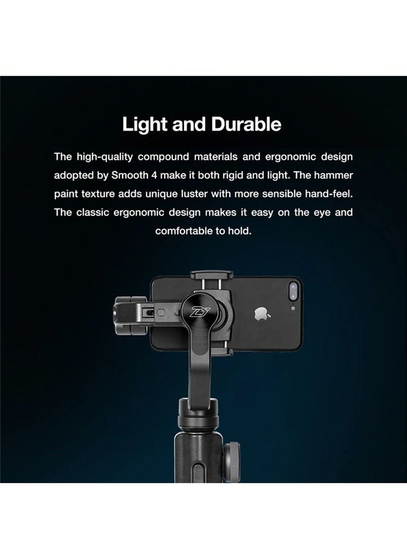 Smooth 4 3-Axis Black Handheld Gimbal stabilizer Portable Stabilizer Camera Mount For Smartphone - pzsku/Z91E2E5B75AEFE54AE87FZ/45/_/1681149921/c12d8e2f-6fa0-4933-a857-cb4ec8c8e27b