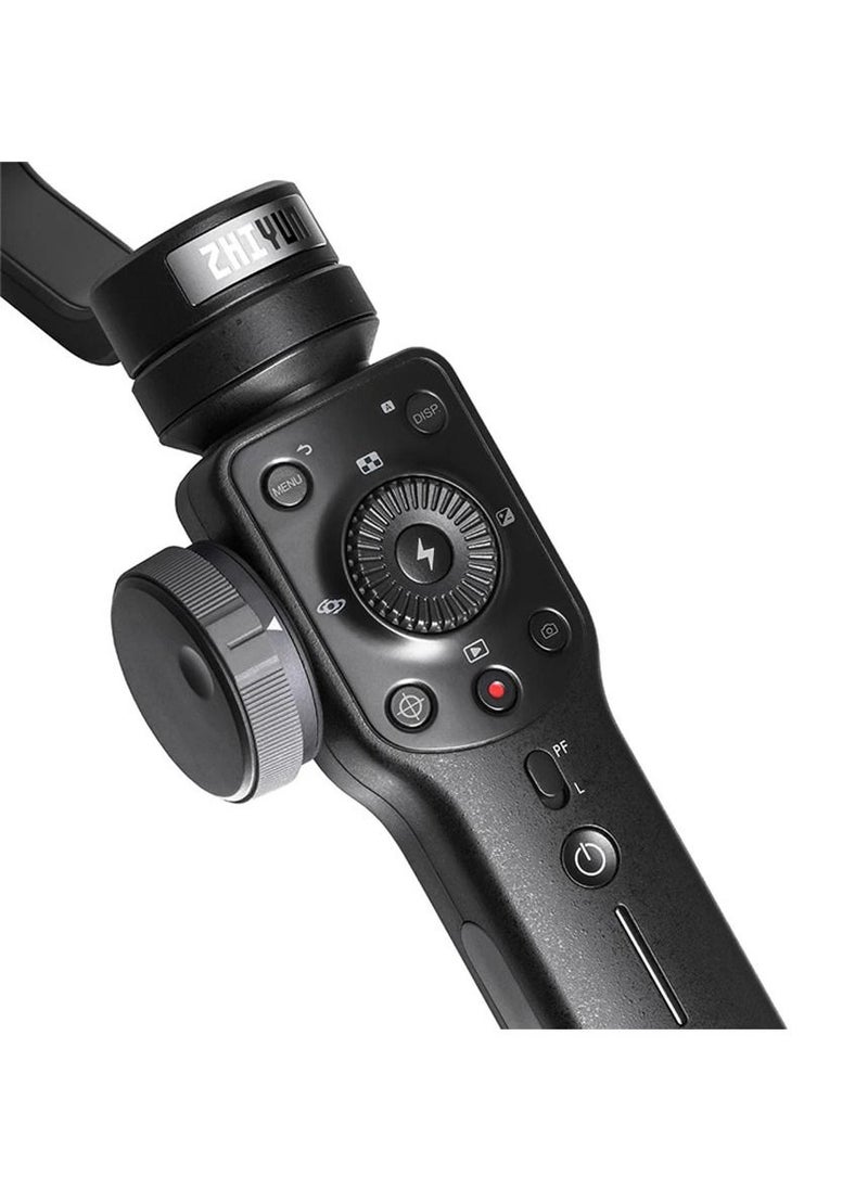 Zhiyun - Smooth 4 3-Axis Black Handheld Gimbal stabilizer Portable Stabilizer Camera Mount For Smartphone - Image 1
