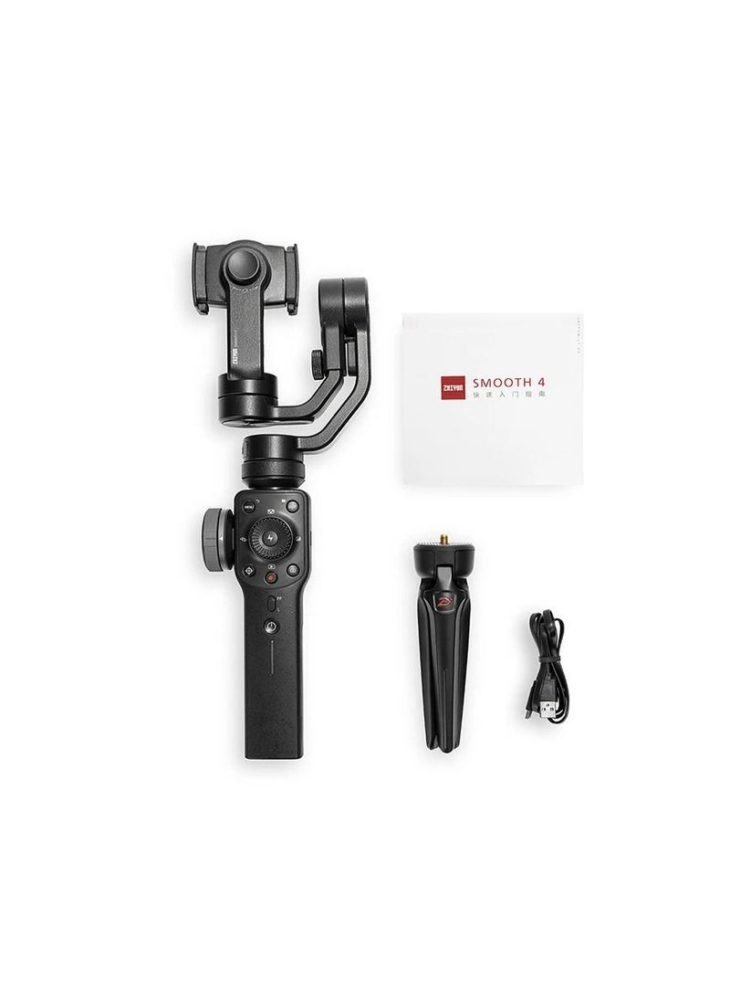 Zhiyun - Smooth 4 3-Axis Black Handheld Gimbal stabilizer Portable Stabilizer Camera Mount For Smartphone - Image 1