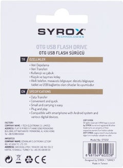 Syrox Dual Drive 32 GB USB 2.0 Otg / Micro USB Memory  - Image 3