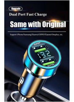 Generic Universal Magsafe Compatible Smart Car Charger with Dual USB Ports, LED Voltage Display, 18 Process CNC Aluminum Alloy, 5-Level Circuit Protection for iPhone, Tablets, and More  - Image 4