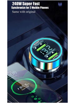 Generic Universal Magsafe Compatible Smart Car Charger with Dual USB Ports, LED Voltage Display, 18 Process CNC Aluminum Alloy, 5-Level Circuit Protection for iPhone, Tablets, and More  - Image 5