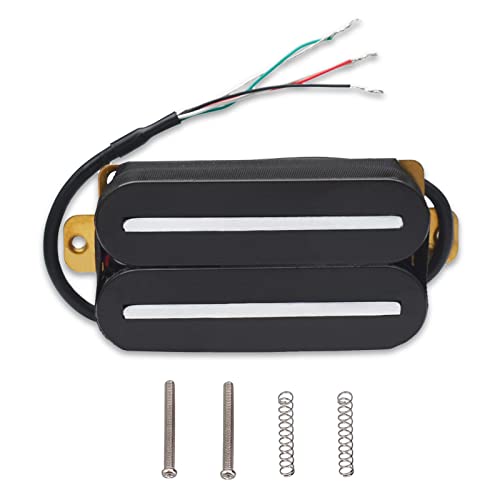 SAPHUE Electric Guitar Humbucker Dual Rail Guitar Bridge Pickup with 57mm Steel Pole Black - Image 1