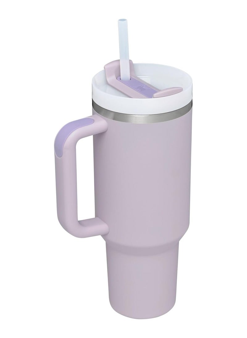 Stanley Stanley Quencher H2.0 Tumbler with Handle & Straw 40 oz | Twist On 3-Way Lid | Cupholder Compatible for Travel | Insulated Stainless Steel Cup | BPA-Free | Peony  - Image 2