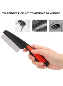 HaHaHai Lice Comb, Stainless Steel Head Lice Comb, Fine Tooth Comb Get Rid of Hair Nit, Hair Grooming Comb with Metal Teeth, Head Lice Removal Comb for Kids Adults Pets Dog  - Image 2