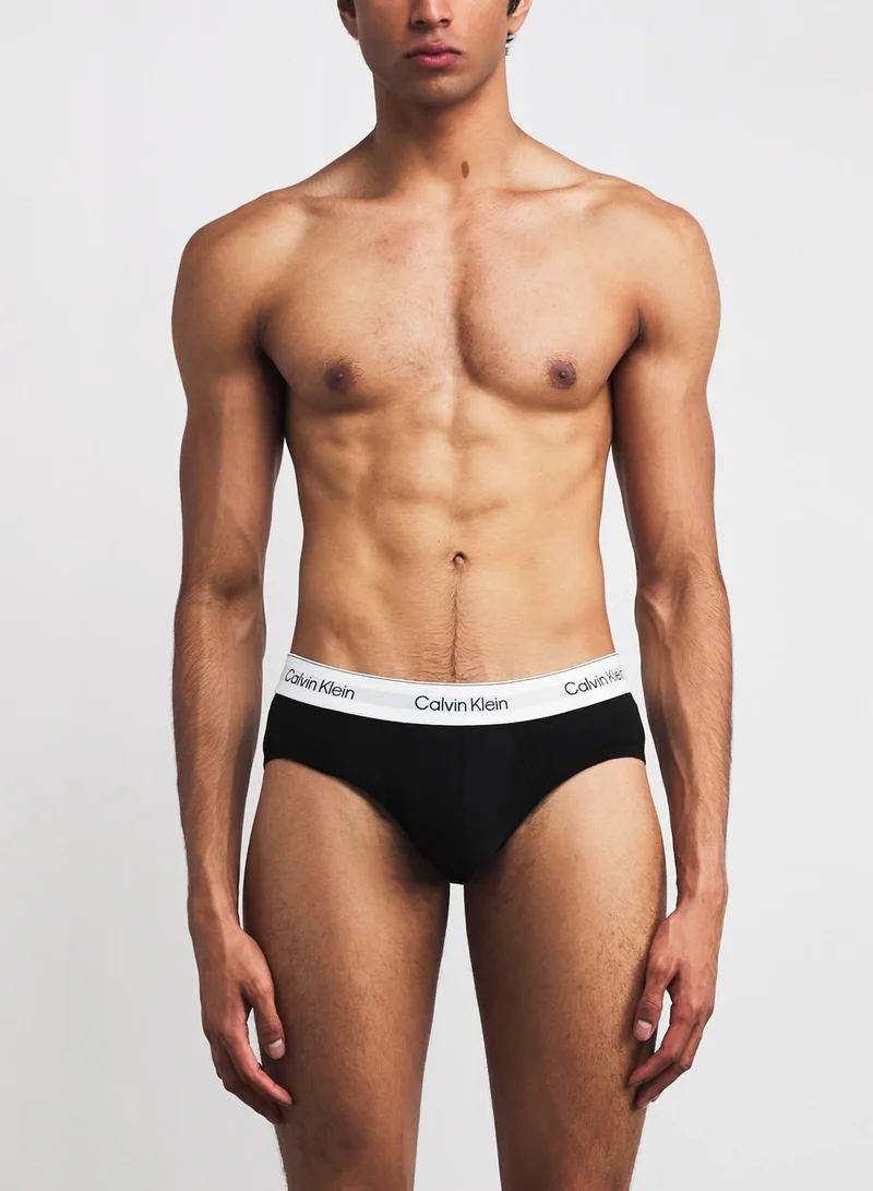 CALVIN KLEIN 3 Pack Hip Briefs - Icon Cotton Stretch
