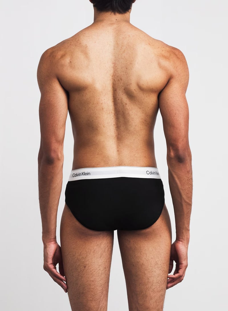 كالفن كلاين مجموعة سراويل داخلية هيب من 3 قطع قطن مطاطي أيقوني - Image 3
