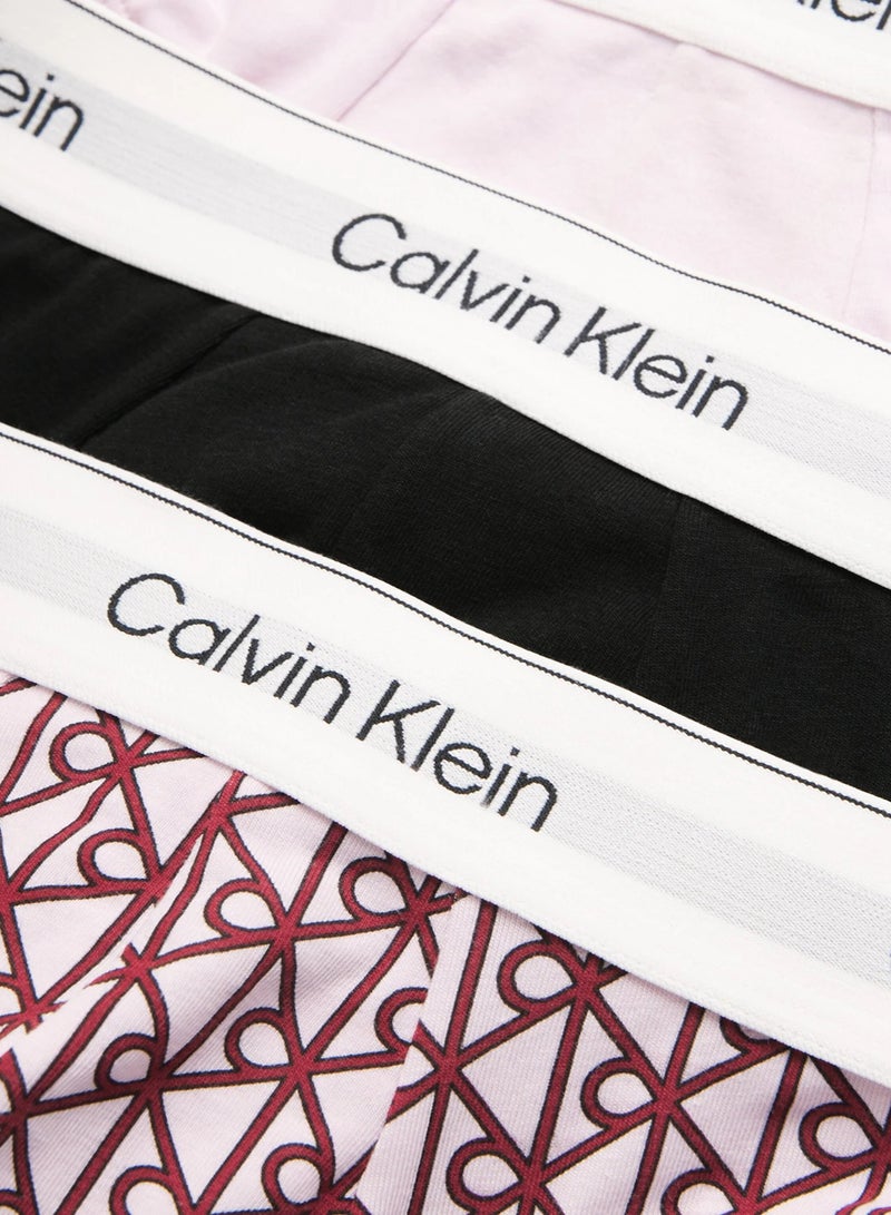 كالفن كلاين مجموعة سراويل داخلية هيب من 3 قطع قطن مطاطي أيقوني - Image 4