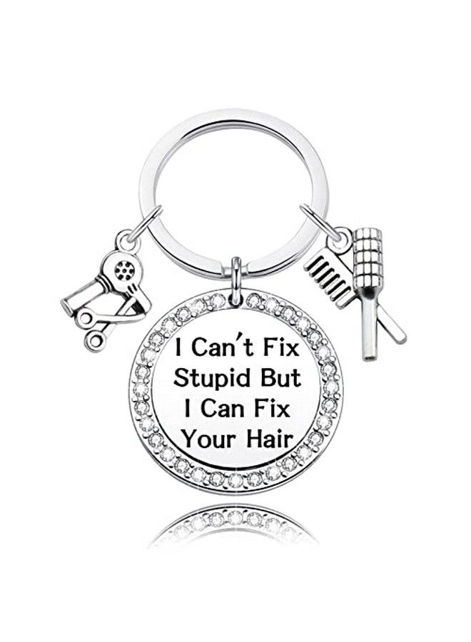 Generic Hair Stylist Keychain Cosmetology Gift Comb Hair Drier Charm Hairdresser Gift Hair Stylist Jewelry Stylists Graduate Gift (Hair Stylist Key S) - Image 1
