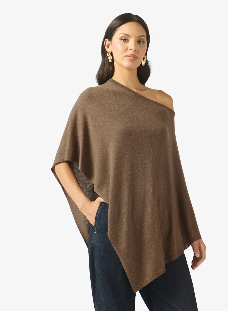 فيرو مودا Off-Shoulder Knit Cape