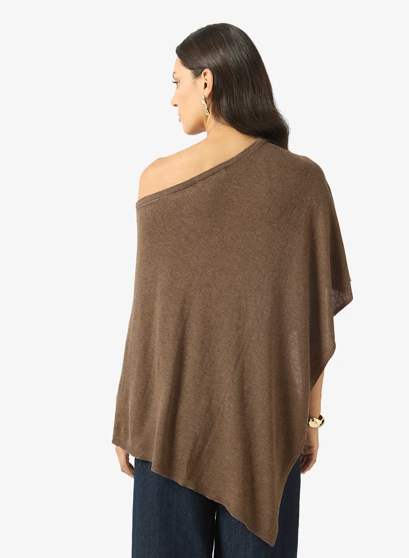 فيرو مودا Off-Shoulder Knit Cape