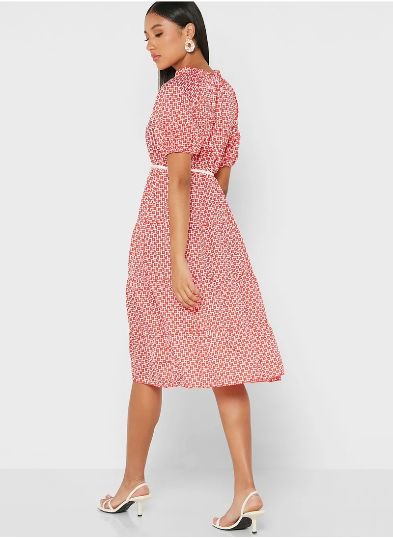 ELLA Tiered Printed Dress