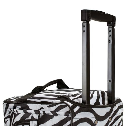 Rockland Rolling Duffel Bag, Zebra, 22" - Image 4
