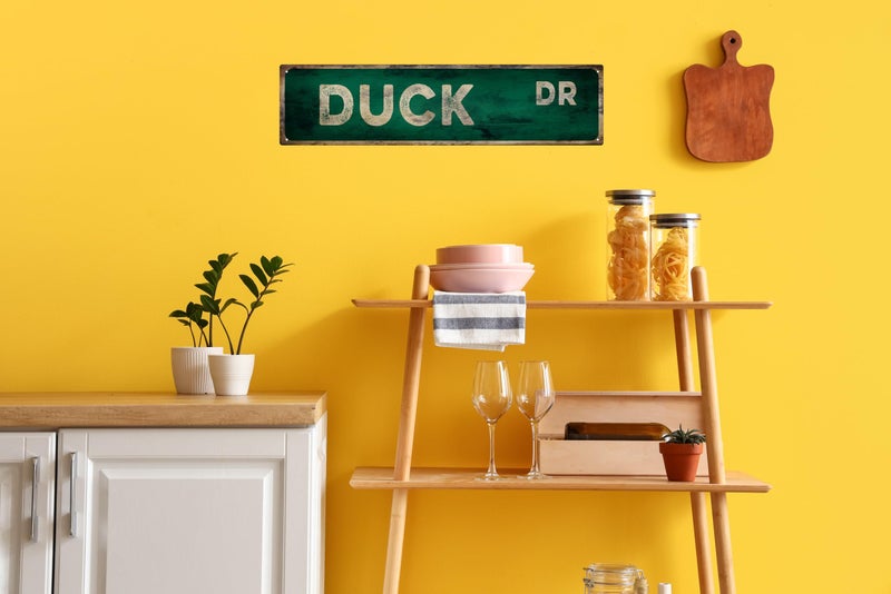 QIXFGUL Vintage Tin Sign Retro Metal Duck DR Signs Stylish Wall Art Plaques for Home Decor Bathroom Kitchen House and Gothic Wall Decor or as a Unique Poster 16x4 in - Image 4