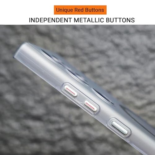 Kapa Matte Magnetic Wave Grip Back Cover for Samsung Galaxy S25 | [MagSafe Compatible] Wireless Charging, Slim, Metal Buttons Frosted Back Case (White) - Image 5